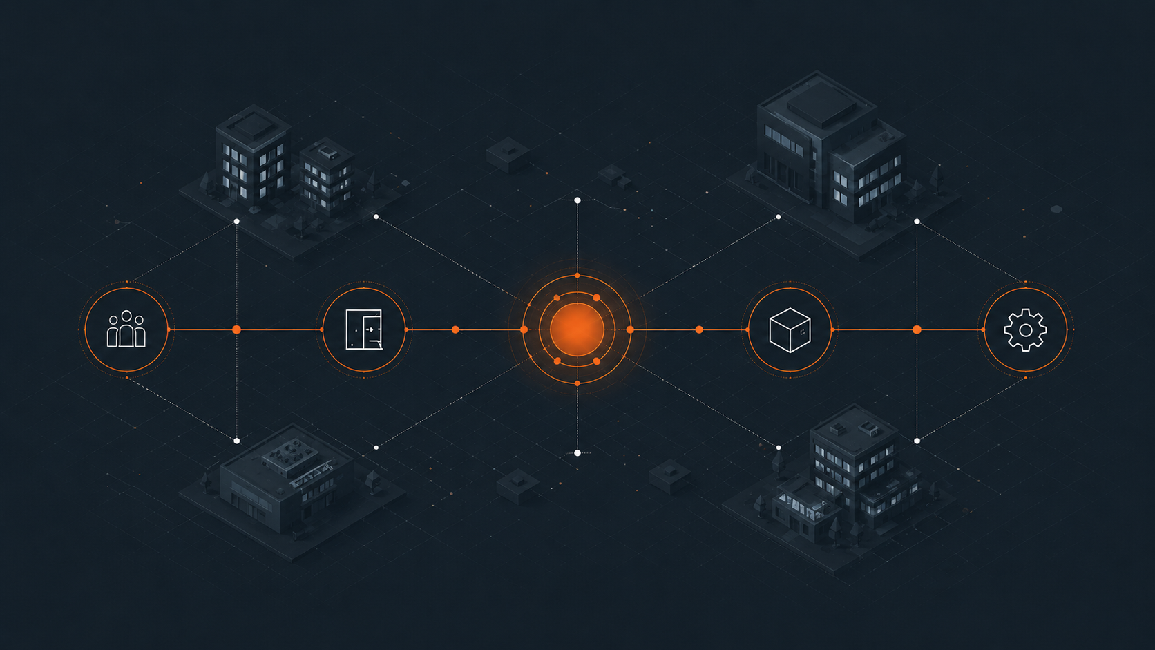 Ilustración tecnológica para WorkTech y tecnología laboral
